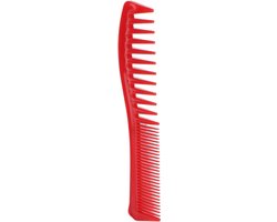Haarkam Ontwarren, Draagbare Brede Tandenkam voor Krullen Detangler Borstel Fijn en Breed Tandontwerp voor Huisgebruik en Kapsalons (rood)