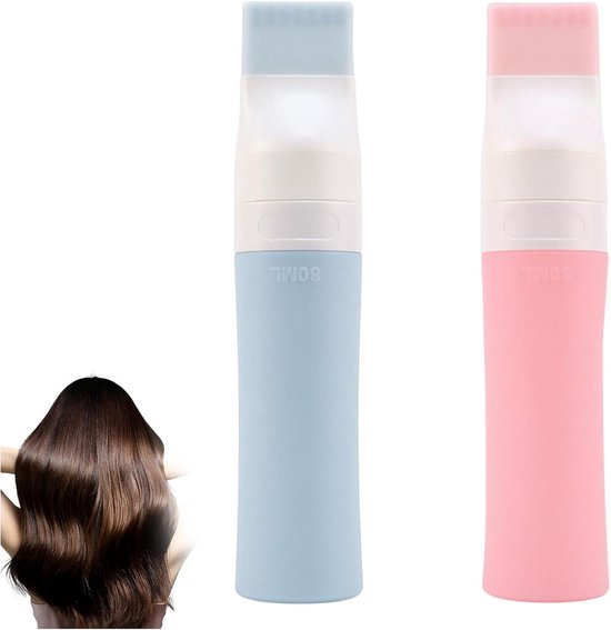 Haarolie Applicator Set - 2pcs Haarverf Applicator Flessen - Wortel Kam Applicator Fles - Haarolie Applicator Fles - Kam Fles Voor Haar En Scalp Behandeling - Essentiële Haarverf van Merkloos	