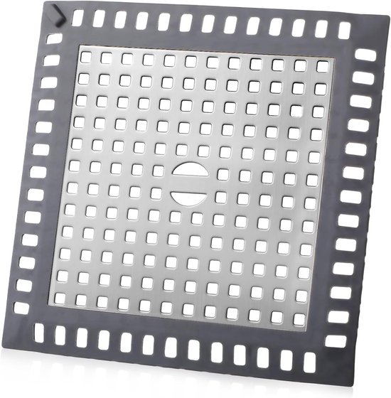 Haarvanger - doucheafvoerdeksel van roestvrij staal en siliconen - haarstopper voor badkamer en douche van Mokey.