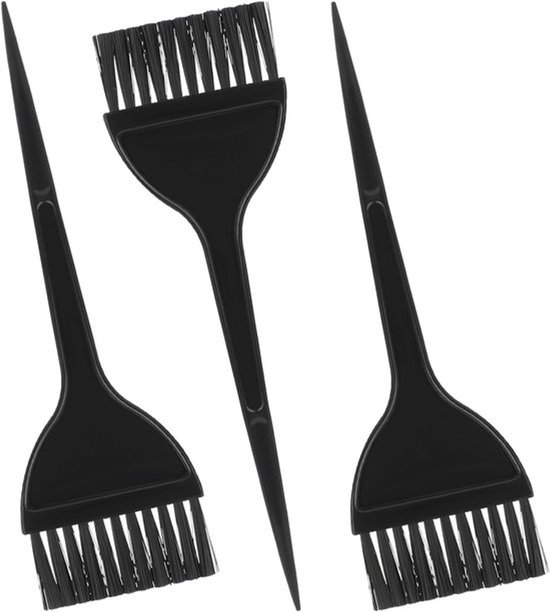 Haarverfkwast voor Stylist - Haarverf Benodigdheden - Salon Accessoires - Applicator Kwasten voor Stylisten - DIY Gereedschap (Plastic Zwart)