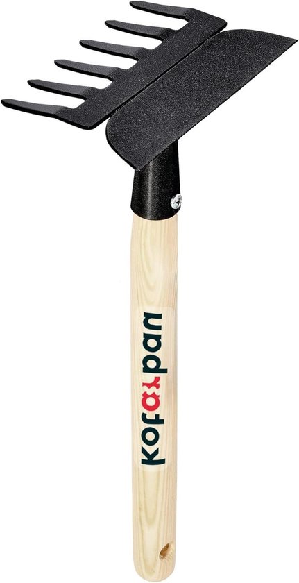 Hack with Steel Rake - 330mm with 6 Teeth Double Heel