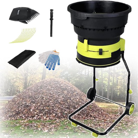 Hakselaar - Shredder elektrisch - Voor Takken en Planten - Inclusief Opvangzak - Versnipperaar - Houtverwerking