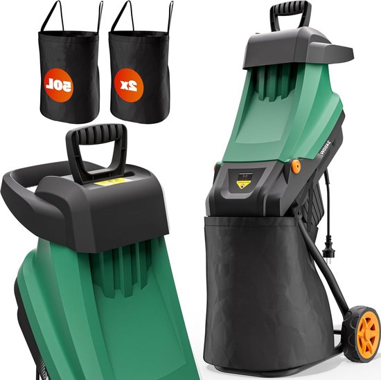Hakselaar Versnipperaar - Shredder - Versnipperaar Electrisch - Zwart en Groen van Merkloos	