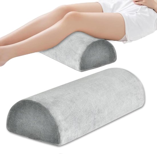 Half Moon Memory Foam Pillow - Support Cushion for Legs - Knees - Lower Back - Leg Booster Pad for Side and Back Sleepers - Comfort - Ergonomisch van Supportiback