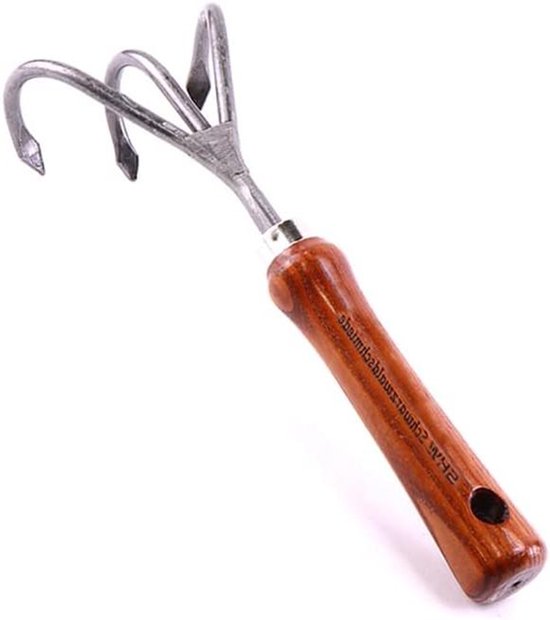 Hand Cultivator - Tuin Haspel - Bodem Losmaken - Drie Tanden - 340 g - Natural