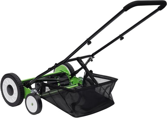Hand grasmaaier - Cilindermaaier - Gazon Onderhoud - Milieuvriendelijk Werken - 40 cm Snijdbreedte - Groen