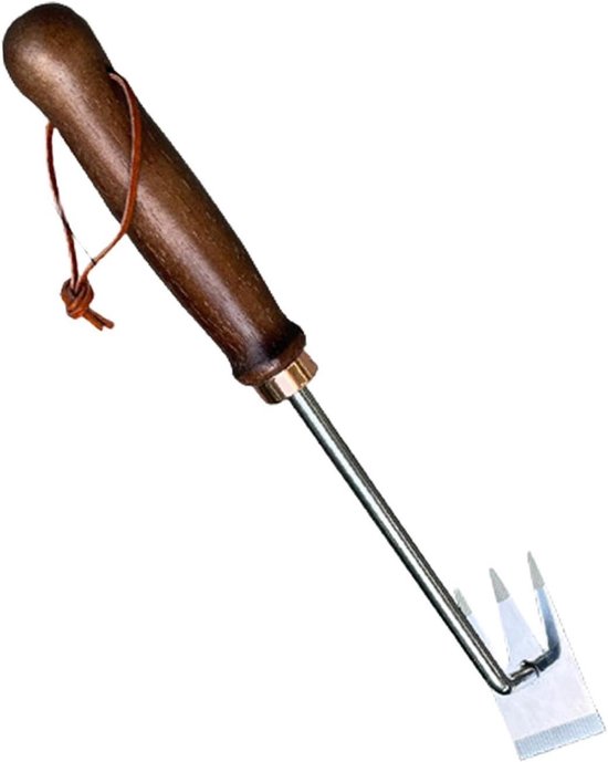 Hand Houtwurm - Tuin Gereedschap - Onkruid Verwijderen - Drie Tanden Ontwerp - 4 x 8 x 4 cm - Zilver