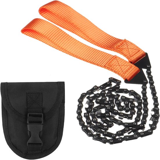 Hand Kettingzaag - Buiten - Pocket Chainsaw - Handgreep Kettingzaag - Draagbare Pocket Zaag - Overlevingskettingzaag - Compacte Handzaag - Draadzaag voor Hout - Draagbare Tas Kettingzaag - Overlevingszaag voor Kamperen
