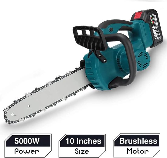 Hand Kettingzaag - Elektrische Kettingzaag - Accu Kettingzaag - 1500 W - Oplaadbaar - 2 Accu's - Reserve Ketting van VONROC