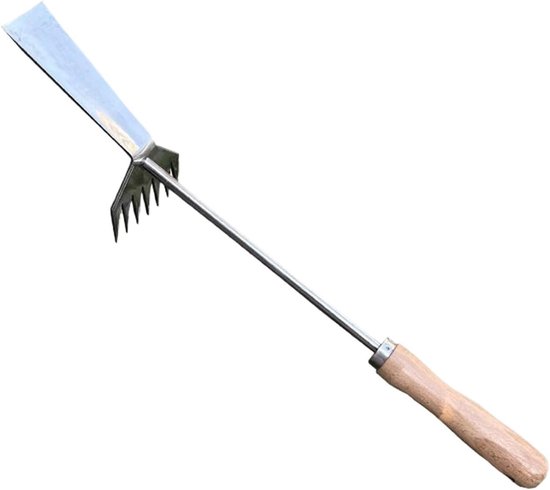 Hand Onkruidsteker - Grasverwijderaar Hark - Tuinieren Bodembewerking - Ergonomische Lange Steel - 50 x 5 x 5 cm - Metaal