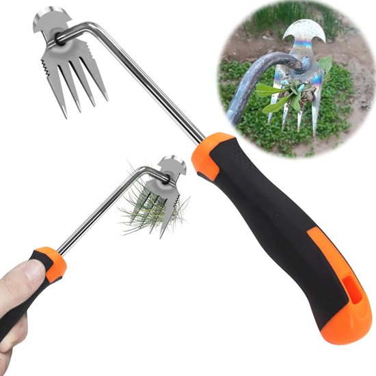 Hand Onkruidsteker voor Tuinieren - Tuingereedschap met Rubber Grip en Verlengde Handgreep van Merkloos	