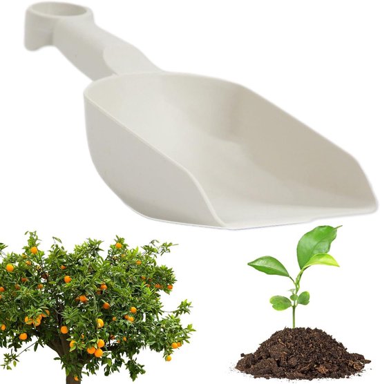 Hand Schep - Tuinschepje Bodemschep - Planten Verpotten - Ergonomisch Handvat - Groot Formaat - Zwart