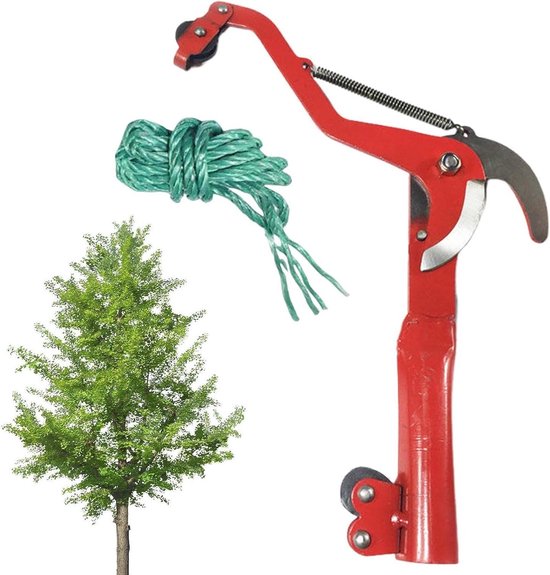 Hand Snoeischaar - Takkenknipper Takkenschaar - Tuinonderhoud Snoeien - Dubbel Katrolsysteem - 30x23cm - Rood