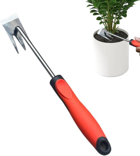 Hand Weeder Tool - Tuin Cultivator Gras Wier - Bodem Gezond Houden - Drie-Tand Ontwerp van Merkloos	