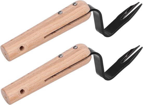 Hand Wiedtrekker - Onkruidverwijderaar Tuin - Onkruid Wieden Gazon - Stevige Vorkkop - 19.5cm Lengte van Merkloos	