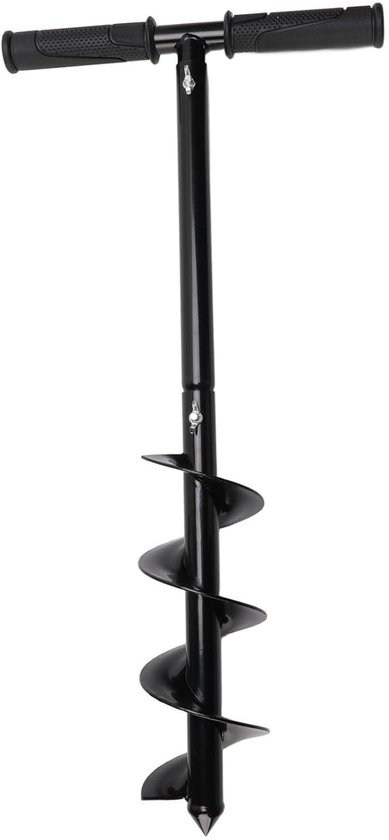 Handbediende Vijzelboor - T-vormige Boor - Bloembollen Planten - Ergonomische Grip - 35 x 15 x 11 cm - Grijs
