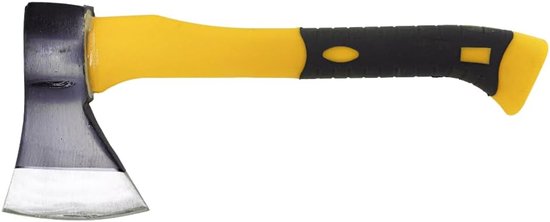 Handbijl 600 gram - Hakbijl Koevoet - Kloven Hout - Glasfiber Ergonomische Steel - 34 cm Lengte - Beige