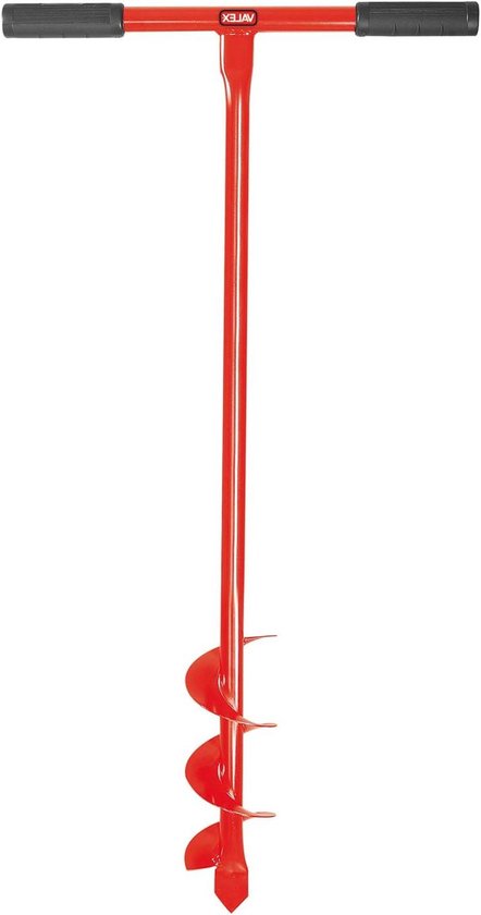Handboor - Grondboor Tuinboor - Planten Gaten Boren - Antislip Zachte Grip - 10 cm - Rood