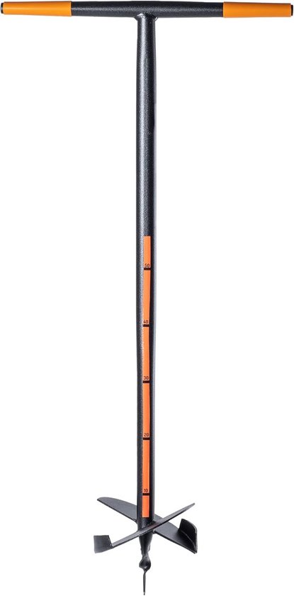 Handboor voor Tuinieren - Grondboor met Dwarsgreep en Spiraalboor van Merkloos	