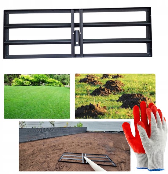 Handgemaakte egalisatiehark 90x30cm - Lawn Egaliseren & Moleshopen Vijderen