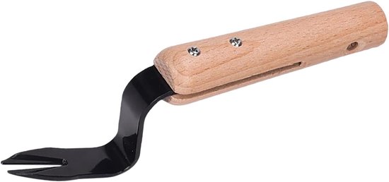 Handgereedschap Onkruid - Tuinvork Wieden - Effectief Tuinieren - Ergonomisch Houten Handvat - 20 cm Lengte - Niet gespecificeerd