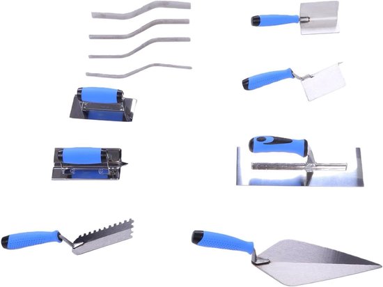 Handgereedschapset - Metselwerk Tools - Mortel Voegen - Roestvrij Staal - 6 Maten - Grijs