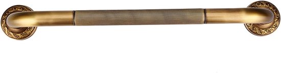Handgreep koper voor douche - 48 cm - bad handvat - muur handvat - douche handvat - metalen veiligheidsgreep - antislip handgrepen voor senioren en kinderen - kleur brons - badkameraccessoires - veiligheidshandgrepen van Merkloos	