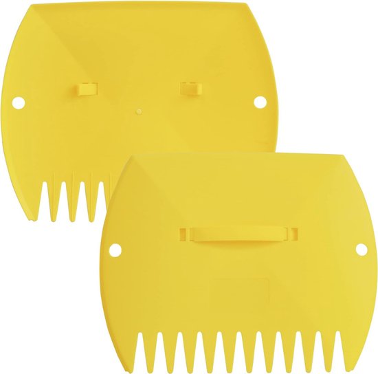 Handhark - Hark - Hand Hark - Tuin en tuin blad scheppen handharken, grote bladgrijpers, bladverzamelaar, 1 paar geel van Handhark