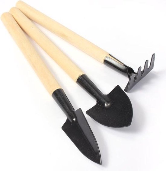 *** Handige 3-in-1 Mini Tuin Gereedschap Set - Miniatuur en Elegant - Perfect voor in de Tuin - Bonzai - Mini Bomen Tuin - van Heble® *** van Heble®