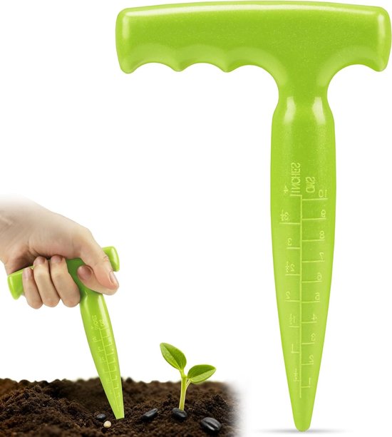 Handige Zaaihulp voor Tuinieren - 17.5 cm Dibber voor het Planten van Zaden en Bollen met Handvat - Ideaal voor Tuinliefhebbers en Groenteteelt
