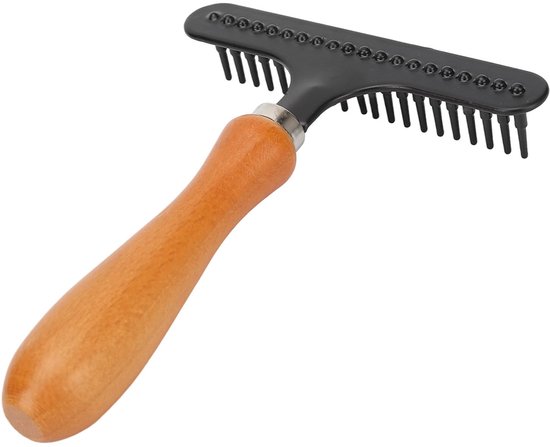 Handkam van roestvrij staal voor tapijten, professionele tapijtverzorging voor reiniging, verzorging en herstel van zachtheid, geschikt voor gebruik in schoonheidssalons en huishoudens van Hauptstadtkamm