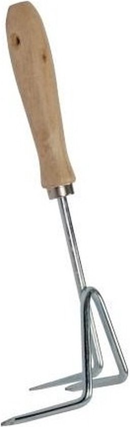 Handkrabber met houten handvat en 3 tanden - 30 cm - Tuin artikelen - Moestuin gereedschap van DeWit