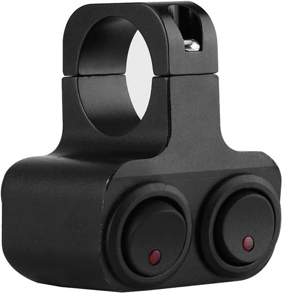 Handlebar Switch - 1 Inch - 25mm - Headlight Spotlight - Dubbele Schakelaar - CNC Aluminium Motorfiets van Merkloos	