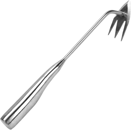Handmatig onkruidgereedschap - Onkruidtrekker 3 tanden - Tuinonderhoud Vereenvoudigen - Ergonomische anti-spanningshandgreep - 34 cm lengte - Roestvrij staal