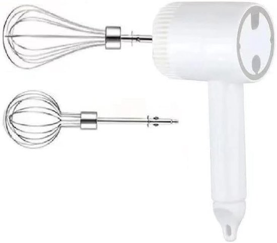 Handmatige Elektrische Mixer - USB Oplaadbare Handgeklopte Klopper met 3 Snelheidsinstellingen voor Witte Pudding - Eieren Mixen van Merkloos	