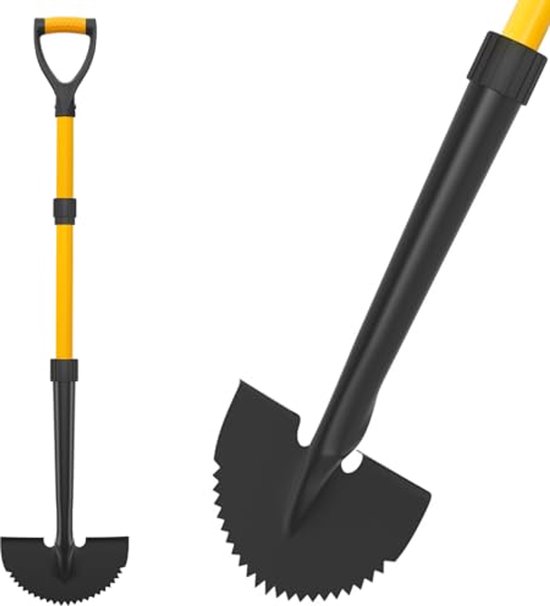 Handmatige Gazonkantmachine met D-grip - 104 cm Halve Maan Tuinsnijder van TSLulieren