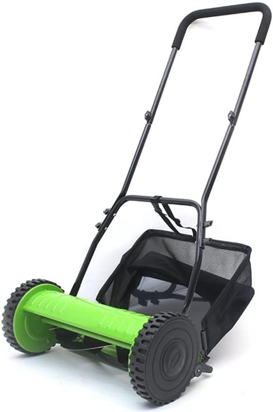 Handmatige Grasmaaier - Loopmaaier Duwmaaier - Gazon Onderhoud - Stil en Schoon - 30 cm Snijbreedte - Grijs