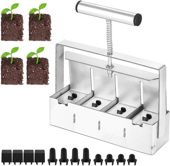 Handmatige Grondblokker voor Zaaien en Planten - 5,1 cm Handheld Grondblokker van Merkloos	