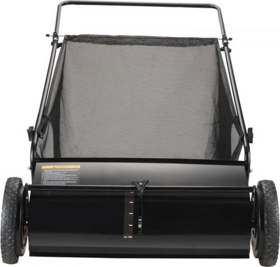 Handmatige hark grasmaaier PRO - Snel bladeren en takken verzamelen - Handmatig Grasmaaier - 66cm Veegbreedte - 198L Capaciteit