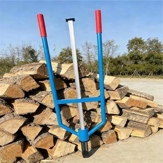 Handmatige Houtklover - Hout Splijter - Brandhout Maken - Traagheid & Zwaartekracht - 94 cm Lengte - Grijs