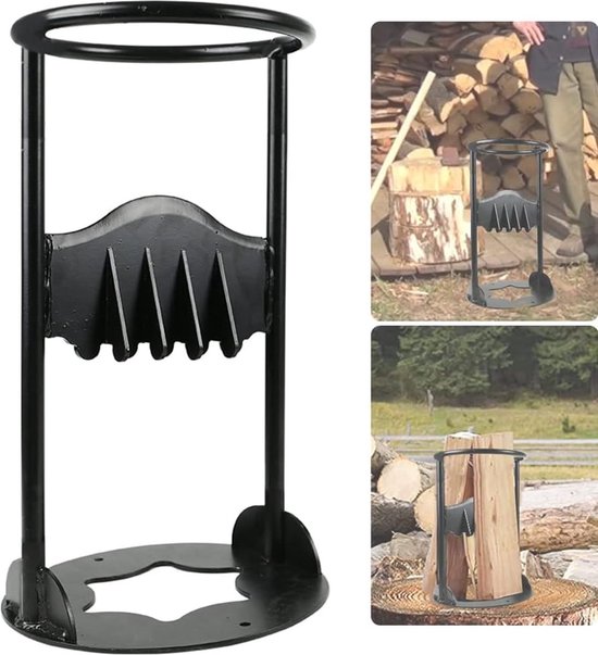 Handmatige houtsplijter - brandhoutsplijter - kloofgereedschap - zwart - houtsplijter - eenvoudig en veilig - klein - Houtklover - Houtkliever - Robuust - 14.5*27 cm van Merkloos	