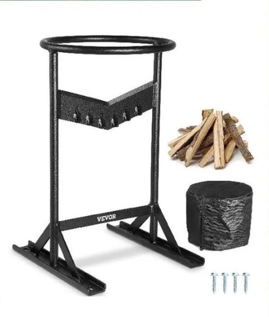Handmatige Houtsplijter - XL Formaat - Houtklover - V-Vormig Veiligheidsmes - Eenvoudige Installatie - Max Houtlengte 40,6 cm van Toppy