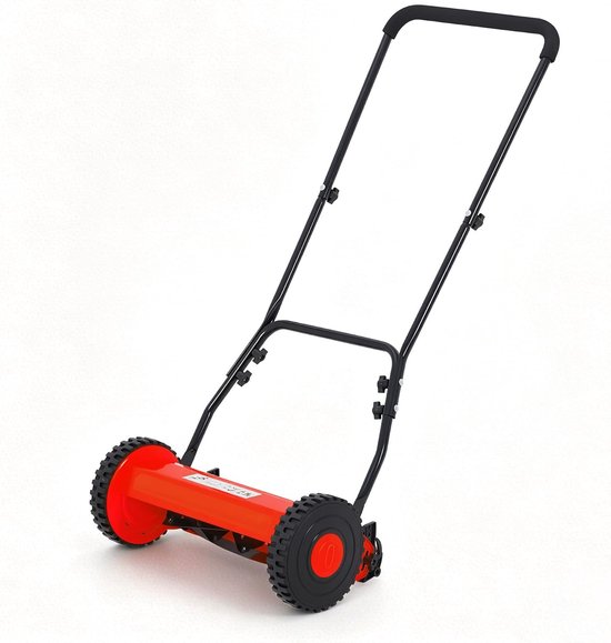 Handmatige kooimaaier met 5 messen, maaibreedte 35 cm, verstelbare maaihoogte, compact voor kleine en middelgrote tuinen