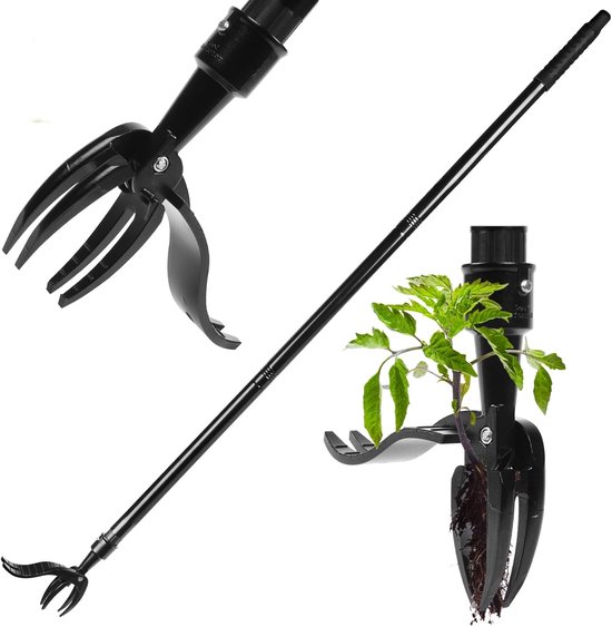 Handmatige Onkruidtrekker - Wieder Tuin Gereedschap - Moeiteloos Onkruid Verwijderen - Versterkte Stalen Klauwen - 113 cm Lange Steel