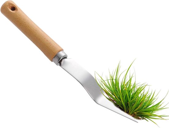 Handmatige Onkruidverwijderaar - Grasverwijderaar Tuingereedschap - Effectief Onkruid Wieden - Ergonomisch Comfortabele Grip - 27 cm - Zilver