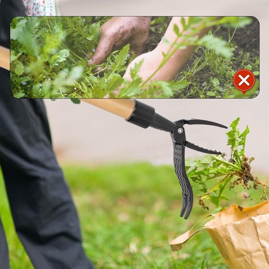Handmatige Onkruidverwijderaar met Ergonomisch Ontwerp voor Tuin en Gazon van DeWit