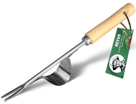Handmatige Onkruidverwijderaar met Hefboomontwerp - Duurzaam Roestvrij Staal Tuin Tool voor Eenvoudig en Effectief Onkruid Verwijderen van Merkloos	