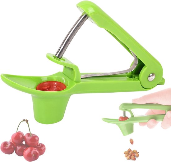 Handmatige RVS Kersenontpitter voor het Verwijderen van Kersenpitten en Fruitkernen, Ideaal voor Bakken en Koken