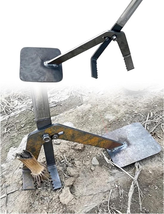Handmatige Trekker - Wortelverwijderaar Hekpaal - Stronken Verwijderen - Arbeidsbesparend Hefboomprincipe - 92 cm Lengte - Metaal
