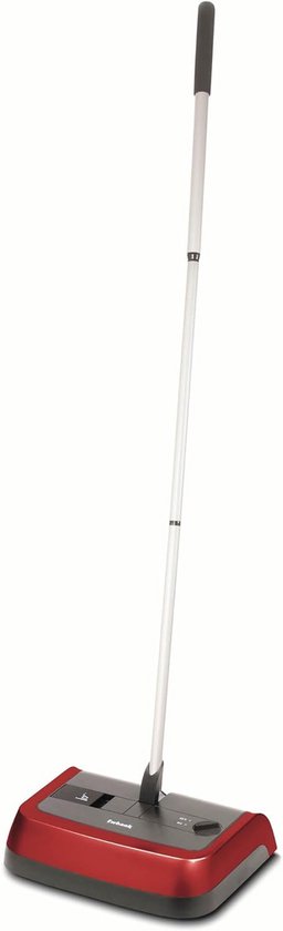 Handmatige Veegmachine - Vloer Reiniger - Snel Vegen - Verstelbare Borstelhoogte - 105cm Handvat - Rood